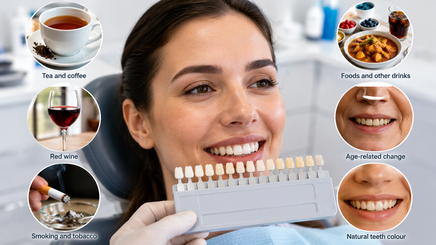 Patient discussing teeth discolouration with dentist